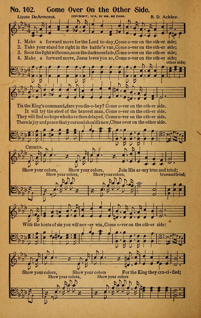 Make Christ King. Combined: a selection of high class gospel hymns for use in general worship and special evangelistic meetings page 103