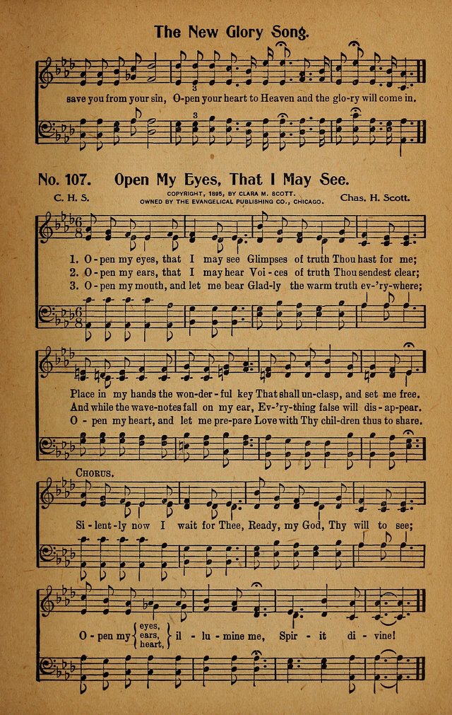 Make Christ King. Combined: a selection of high class gospel hymns for use in general worship and special evangelistic meetings page 108