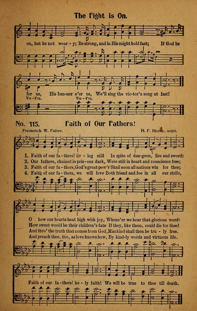 Make Christ King. Combined: a selection of high class gospel hymns for use in general worship and special evangelistic meetings page 116