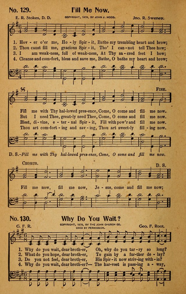 Make Christ King. Combined: a selection of high class gospel hymns for use in general worship and special evangelistic meetings page 127