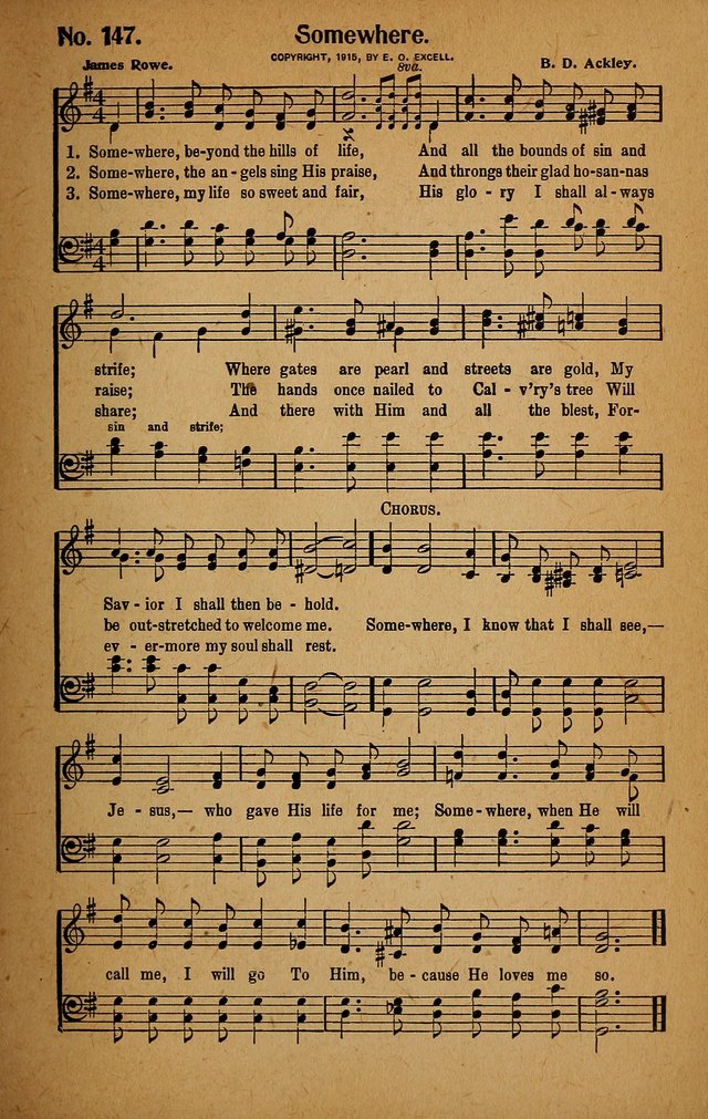 Make Christ King. Combined: a selection of high class gospel hymns for use in general worship and special evangelistic meetings page 144