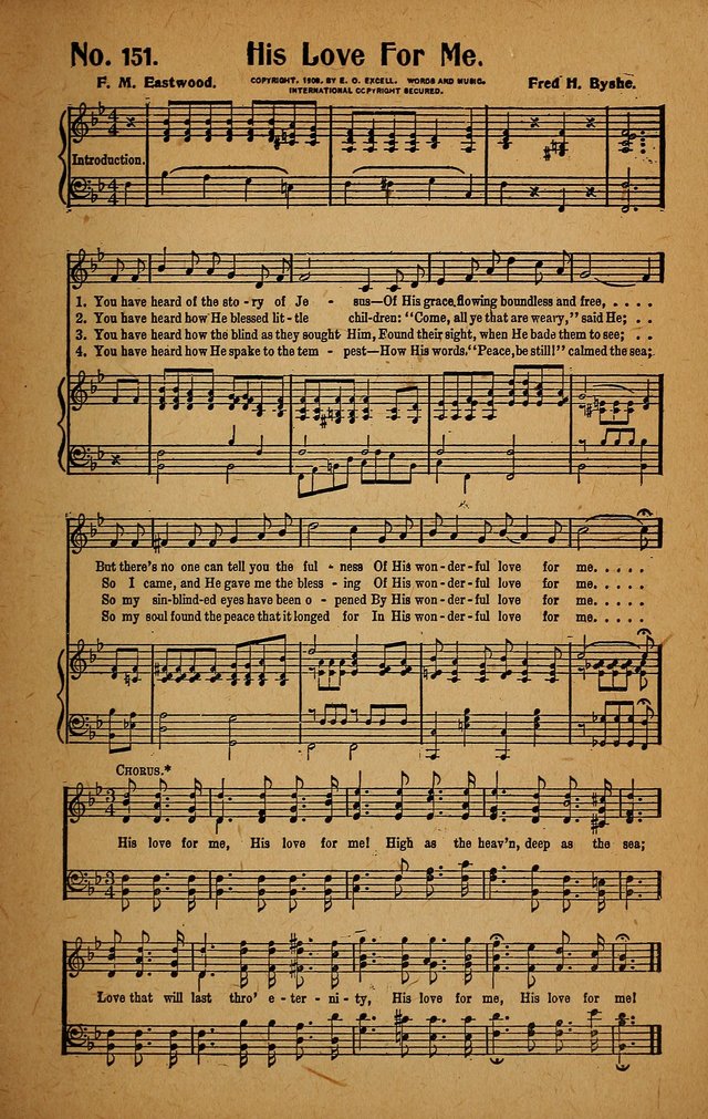 Make Christ King. Combined: a selection of high class gospel hymns for use in general worship and special evangelistic meetings page 148