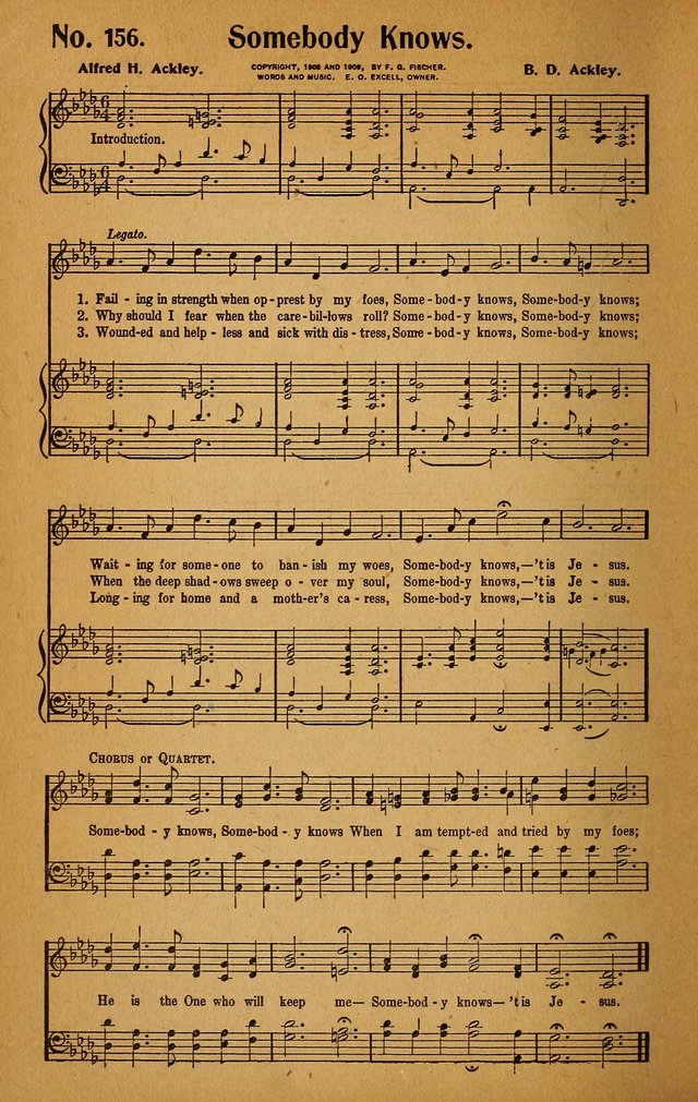 Make Christ King. Combined: a selection of high class gospel hymns for use in general worship and special evangelistic meetings page 153