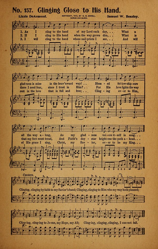 Make Christ King. Combined: a selection of high class gospel hymns for use in general worship and special evangelistic meetings page 154