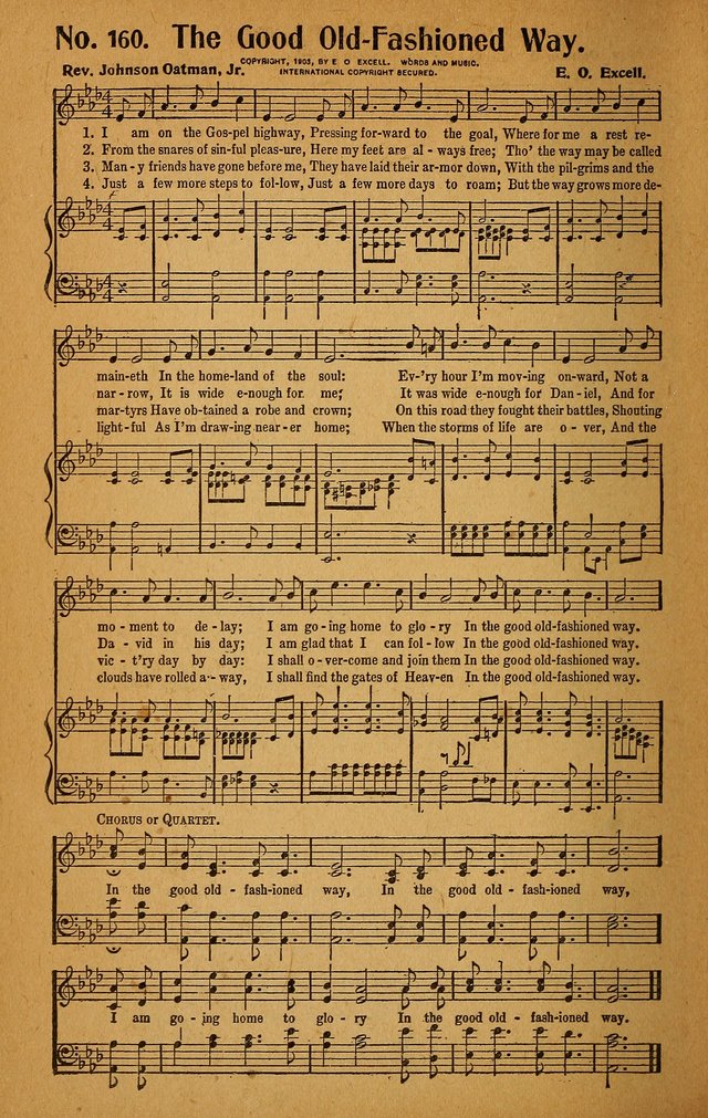 Make Christ King. Combined: a selection of high class gospel hymns for use in general worship and special evangelistic meetings page 157