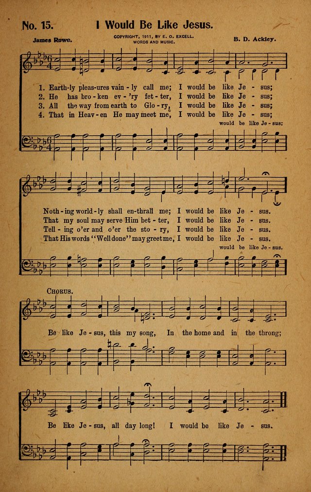 Make Christ King. Combined: a selection of high class gospel hymns for use in general worship and special evangelistic meetings page 16