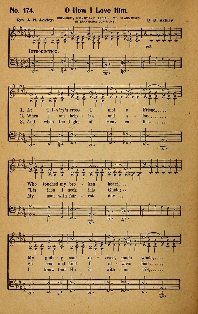 Make Christ King. Combined: a selection of high class gospel hymns for use in general worship and special evangelistic meetings page 173