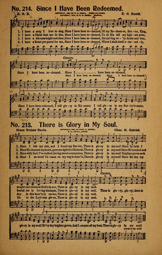 Make Christ King. Combined: a selection of high class gospel hymns for use in general worship and special evangelistic meetings page 214