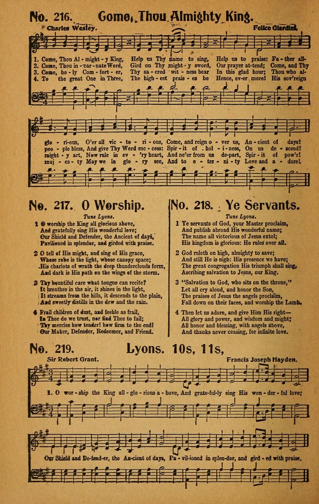 Make Christ King. Combined: a selection of high class gospel hymns for use in general worship and special evangelistic meetings page 215