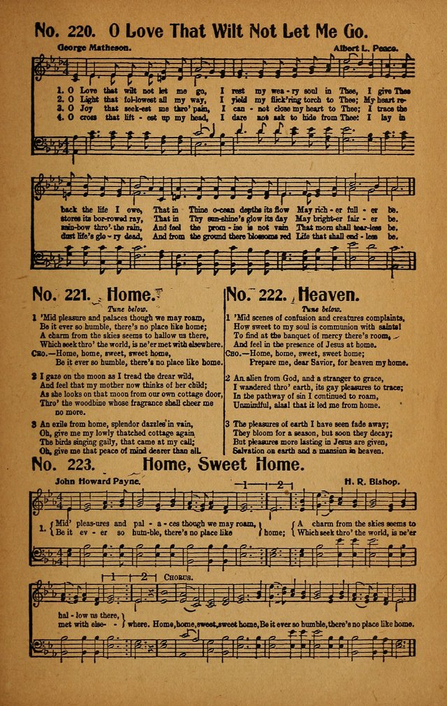 Make Christ King. Combined: a selection of high class gospel hymns for use in general worship and special evangelistic meetings page 216