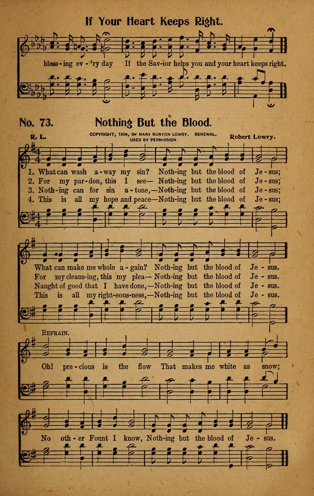 Make Christ King. Combined: a selection of high class gospel hymns for use in general worship and special evangelistic meetings page 74