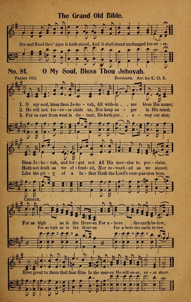 Make Christ King. Combined: a selection of high class gospel hymns for use in general worship and special evangelistic meetings page 82
