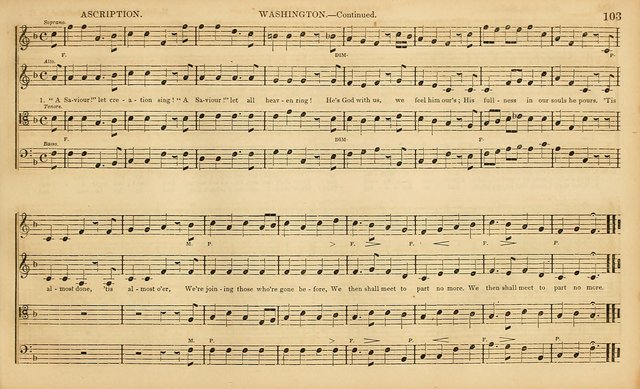 The Mozart Collection of Sacred Music: containing melodies, chorals, anthems and chants, harmonized in four parts; together with the celebrated Christus and Miserere by ZIngarelli page 103