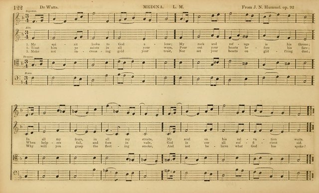 The Mozart Collection of Sacred Music: containing melodies, chorals, anthems and chants, harmonized in four parts; together with the celebrated Christus and Miserere by ZIngarelli page 122