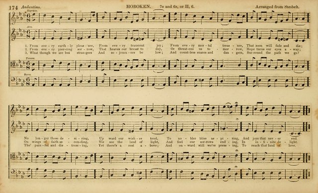 The Mozart Collection of Sacred Music: containing melodies, chorals, anthems and chants, harmonized in four parts; together with the celebrated Christus and Miserere by ZIngarelli page 174