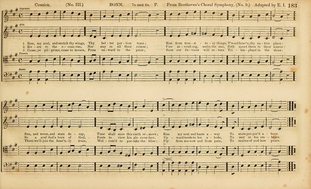 The Mozart Collection of Sacred Music: containing melodies, chorals, anthems and chants, harmonized in four parts; together with the celebrated Christus and Miserere by ZIngarelli page 183