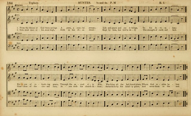 The Mozart Collection of Sacred Music: containing melodies, chorals, anthems and chants, harmonized in four parts; together with the celebrated Christus and Miserere by ZIngarelli page 184