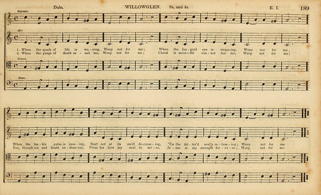 The Mozart Collection of Sacred Music: containing melodies, chorals, anthems and chants, harmonized in four parts; together with the celebrated Christus and Miserere by ZIngarelli page 189