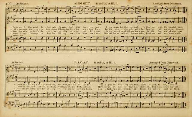 The Mozart Collection of Sacred Music: containing melodies, chorals, anthems and chants, harmonized in four parts; together with the celebrated Christus and Miserere by ZIngarelli page 190