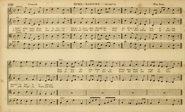 The Mozart Collection of Sacred Music: containing melodies, chorals, anthems and chants, harmonized in four parts; together with the celebrated Christus and Miserere by ZIngarelli page 196