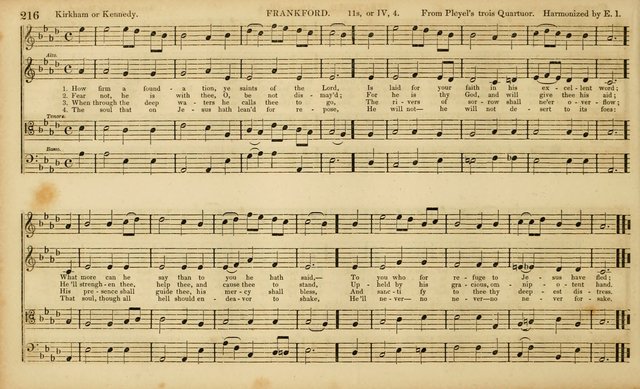 The Mozart Collection of Sacred Music: containing melodies, chorals, anthems and chants, harmonized in four parts; together with the celebrated Christus and Miserere by ZIngarelli page 216