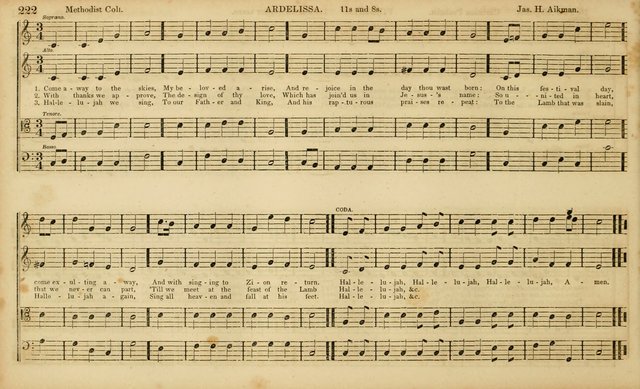 The Mozart Collection of Sacred Music: containing melodies, chorals, anthems and chants, harmonized in four parts; together with the celebrated Christus and Miserere by ZIngarelli page 222