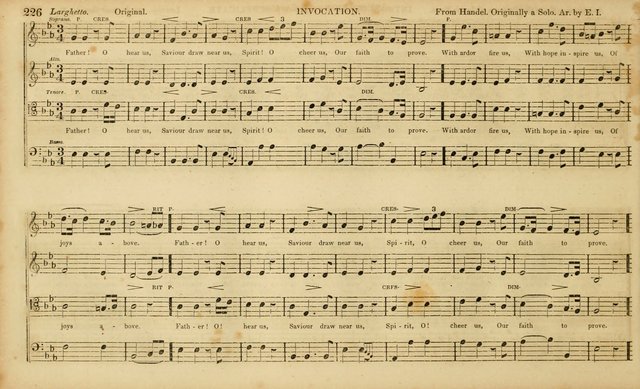 The Mozart Collection of Sacred Music: containing melodies, chorals, anthems and chants, harmonized in four parts; together with the celebrated Christus and Miserere by ZIngarelli page 226