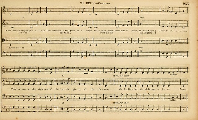 The Mozart Collection of Sacred Music: containing melodies, chorals, anthems and chants, harmonized in four parts; together with the celebrated Christus and Miserere by ZIngarelli page 255