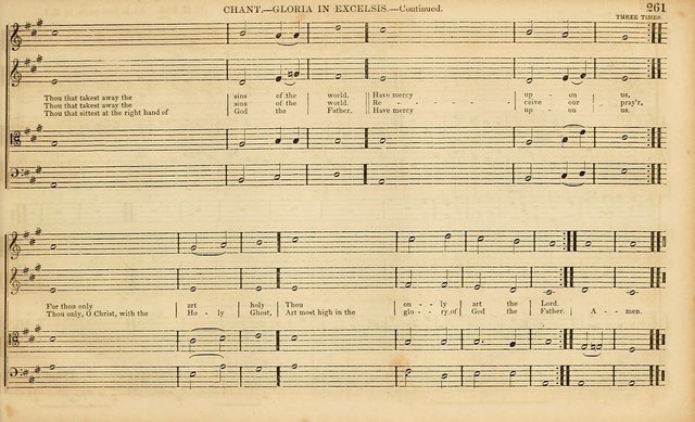 The Mozart Collection of Sacred Music: containing melodies, chorals, anthems and chants, harmonized in four parts; together with the celebrated Christus and Miserere by ZIngarelli page 261