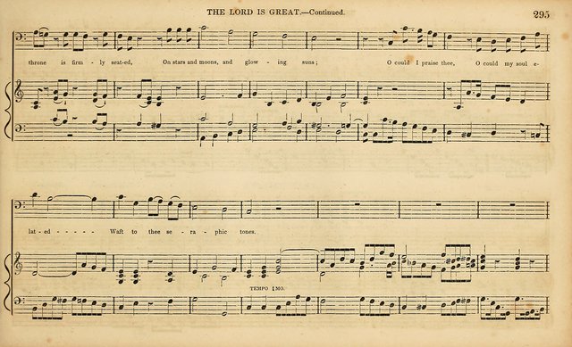 The Mozart Collection of Sacred Music: containing melodies, chorals, anthems and chants, harmonized in four parts; together with the celebrated Christus and Miserere by ZIngarelli page 295