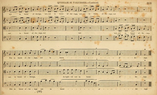 The Mozart Collection of Sacred Music: containing melodies, chorals, anthems and chants, harmonized in four parts; together with the celebrated Christus and Miserere by ZIngarelli page 313