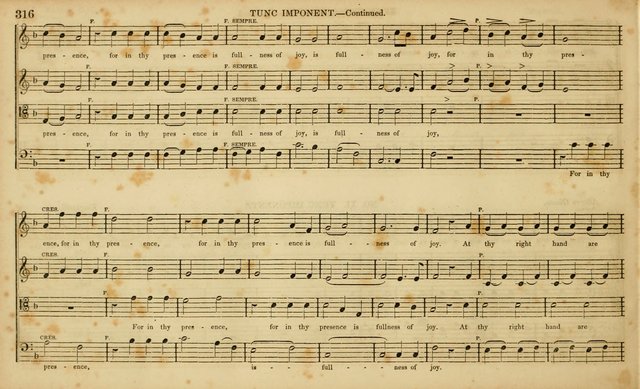 The Mozart Collection of Sacred Music: containing melodies, chorals, anthems and chants, harmonized in four parts; together with the celebrated Christus and Miserere by ZIngarelli page 316