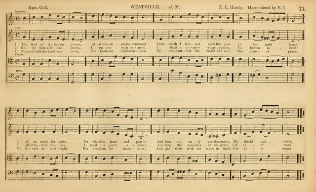 The Mozart Collection of Sacred Music: containing melodies, chorals, anthems and chants, harmonized in four parts; together with the celebrated Christus and Miserere by ZIngarelli page 71