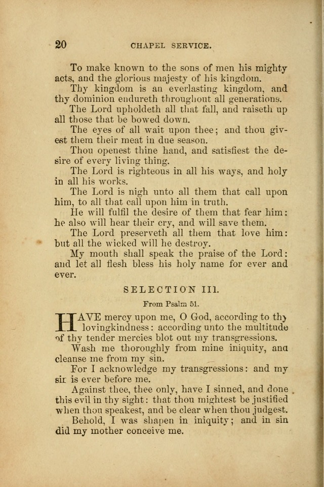 A Manual of Devotion and Hymns for the House of Refuge, City of New York page 20