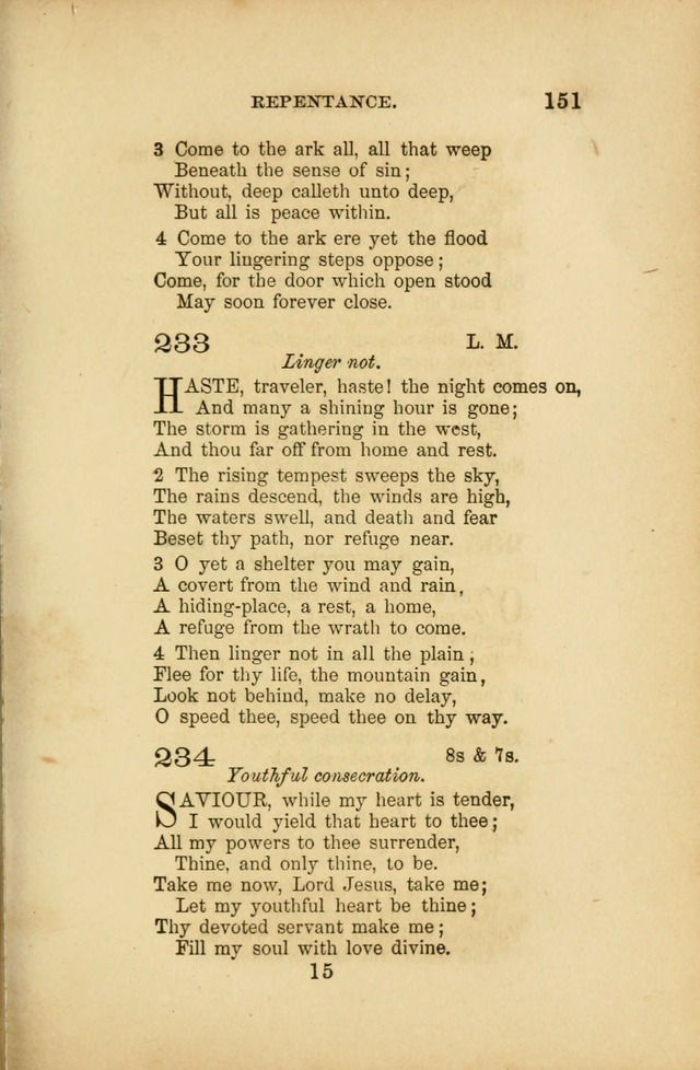 A Manual of Devotion and Hymns for the House of Refuge, City of New York page 227