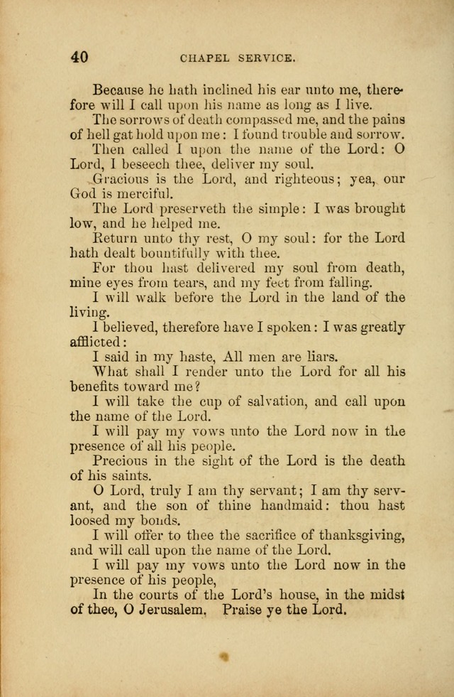 A Manual of Devotion and Hymns for the House of Refuge, City of New York page 40