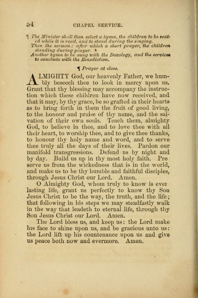 A Manual of Devotion and Hymns for the House of Refuge, City of New York page 54