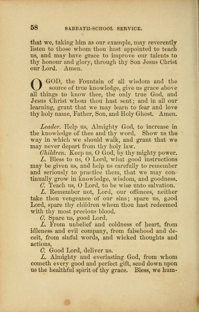 A Manual of Devotion and Hymns for the House of Refuge, City of New York page 58