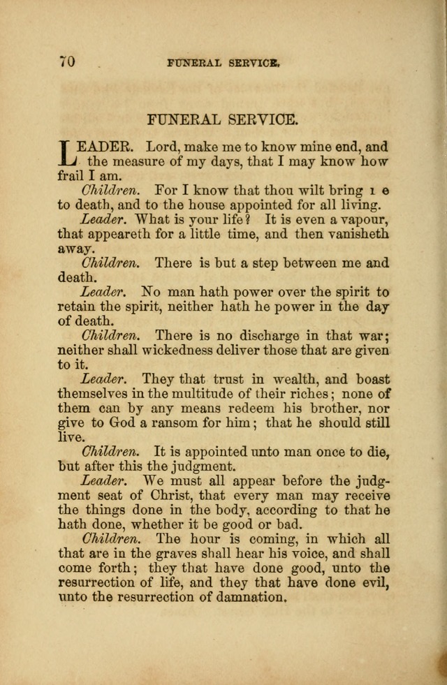 A Manual of Devotion and Hymns for the House of Refuge, City of New York page 70