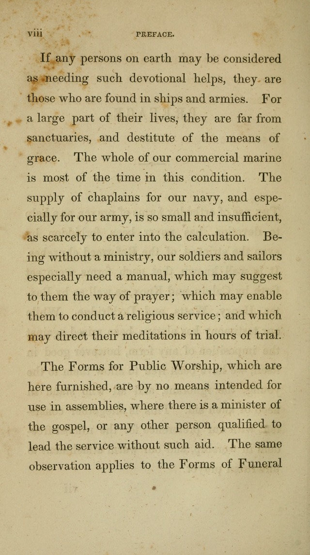 A Manual of Devotion for Soldiers and Sailors: comprising I. forms of prayer, public and private, II. a compend of Bible truth, III. The Assembly