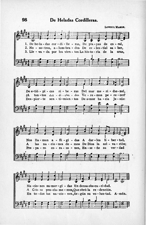 Melodias Evangelicas para el Uso de las Iglesias Evangelicas de Habla Española en Todo el Mundo page 105