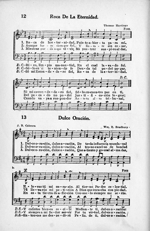 Melodias Evangelicas para el Uso de las Iglesias Evangelicas de Habla Española en Todo el Mundo page 13