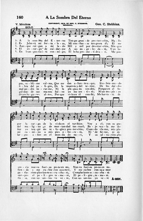 Melodias Evangelicas para el Uso de las Iglesias Evangelicas de Habla Española en Todo el Mundo page 167