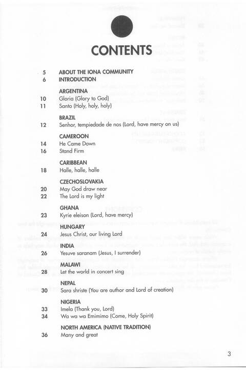 Many and Great: songs of the world church (Vol 1) page 3