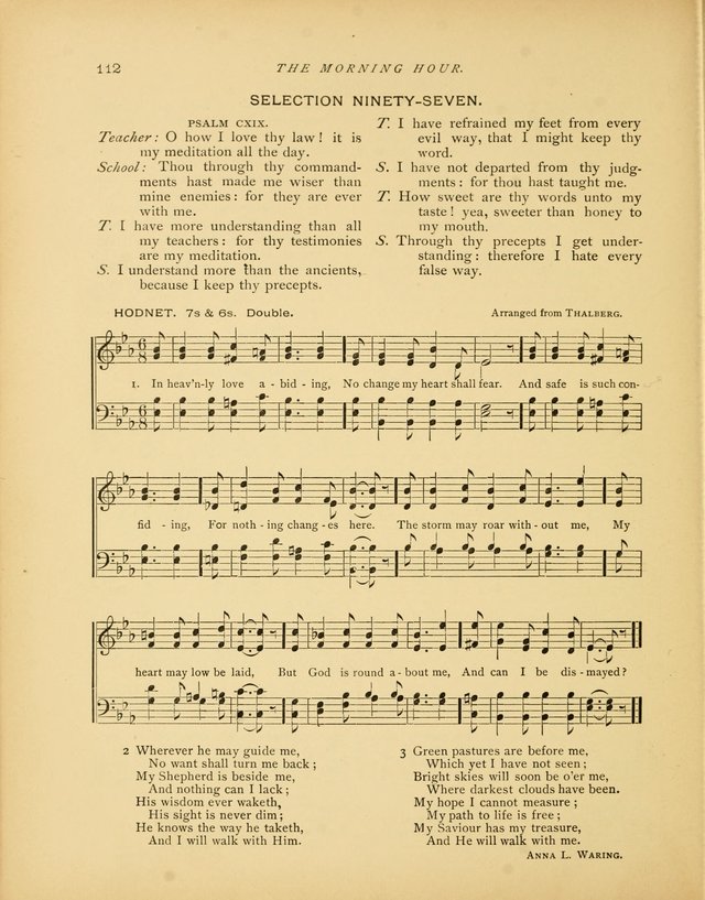 The Morning Hour: a daily song-service with responsive selections for schools page 112