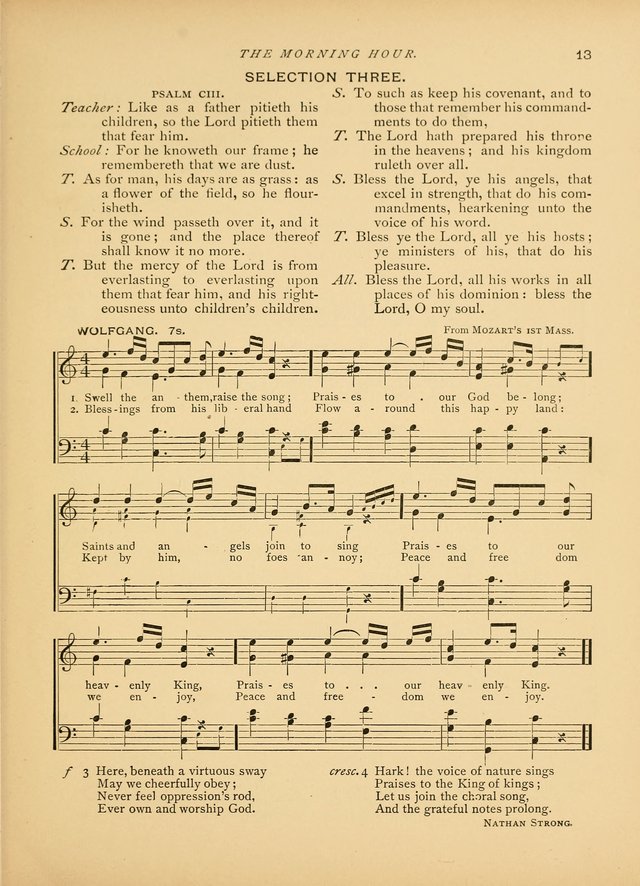 The Morning Hour: a daily song-service with responsive selections for schools page 13