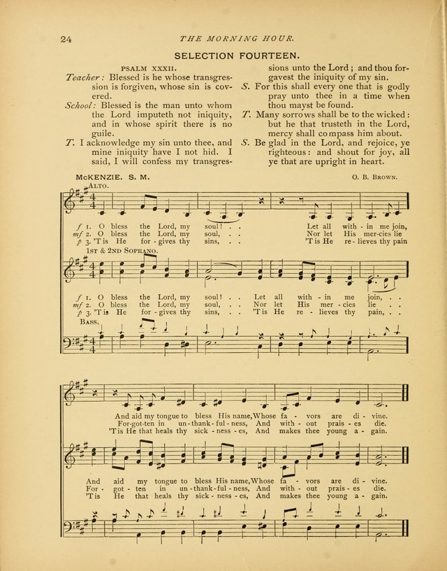 The Morning Hour: a daily song-service with responsive selections for schools page 24