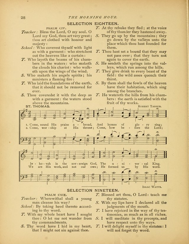 The Morning Hour: a daily song-service with responsive selections for schools page 28