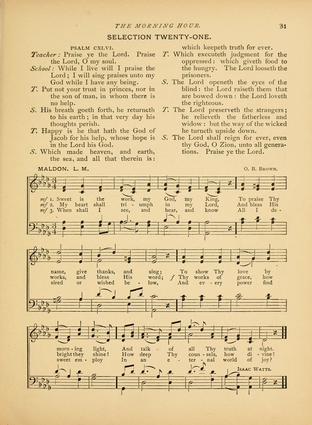 The Morning Hour: a daily song-service with responsive selections for schools page 31