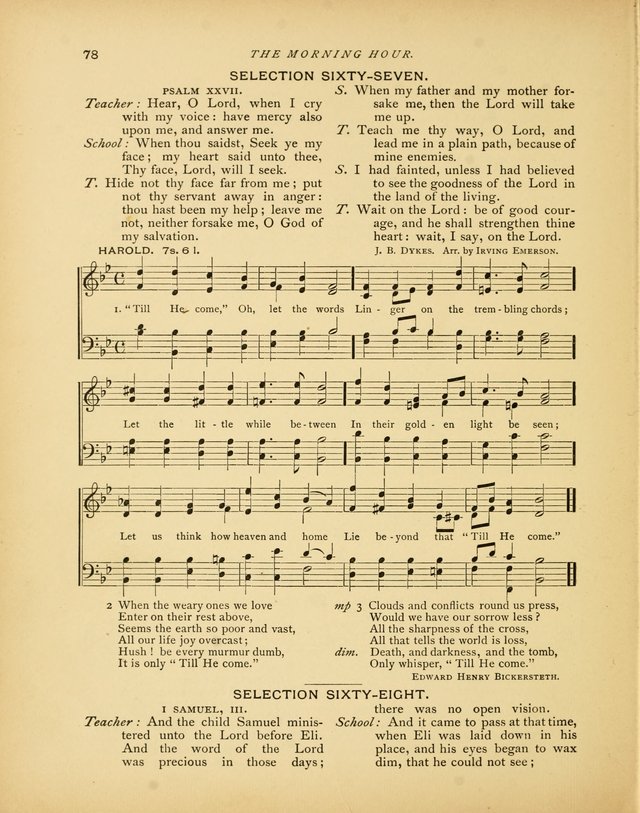 The Morning Hour: a daily song-service with responsive selections for schools page 78